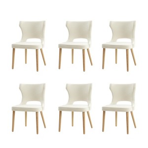 Leticia Mid-century Modern Wingback Dining Chair with Solid Wood Legs Set of 6|ARTFUL LIVING DESIGN - 1 of 4