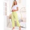 INSPIRE CHIC Women's Wide Leg High Waist Ribbed Knit Casual Bottoms Drawstring Palazzo Pants - 2 of 4