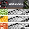 Attop Kitchen adjustable vegetable slicer, stainless steel slicer, potato, onion, cucumber, tomato, vegetable slicer with cut-resistant gloves - 3 of 4