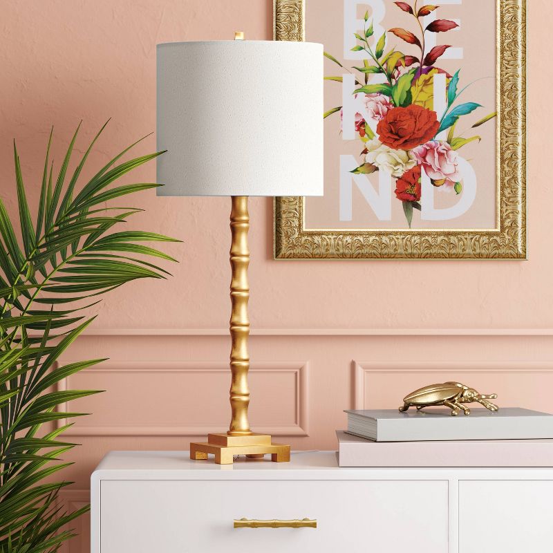 Large Bamboo Table Lamp (Includes LED Light Bulb) Brass - Threshold&#8482;, 3 of 6