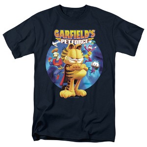 Garfield Dvd Art Adult T-Shirt Navy - 1 of 4