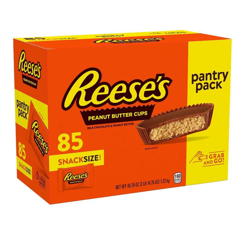 Reese&#39;s Peanut Butter Cup Snack Size Pantry Pack - 85ct/46.75oz, 1 of 3