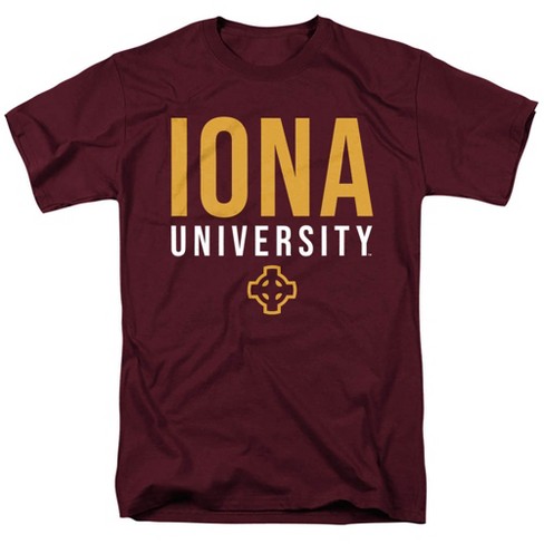 Iona University Gaels Basic Block Cotton Youth Short Sleeve T Shirt - Maroon