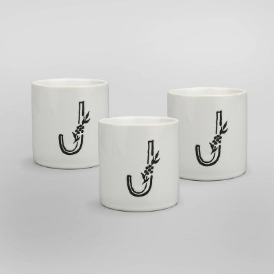 3ct Monogram 4oz Ceramic Candle J - Bullseye's Playground™