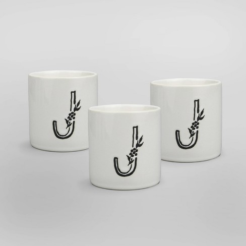 3ct Monogram 4oz Ceramic Candle J - Bullseye's Playground™ - image 1 of 4