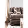 Mauricio Microfiber Sofa Brown - Furniture Of America: Upholstered, Wood Frame, Includes 4 Accent Pillows - image 3 of 4