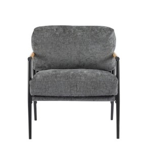 TiramisuBest 27.56" Modern Accent Chair with Plush Cushions & Wooden Armrests,Minimalist Metal Frame, Perfect for Living, Bedroom,Green - 1 of 4