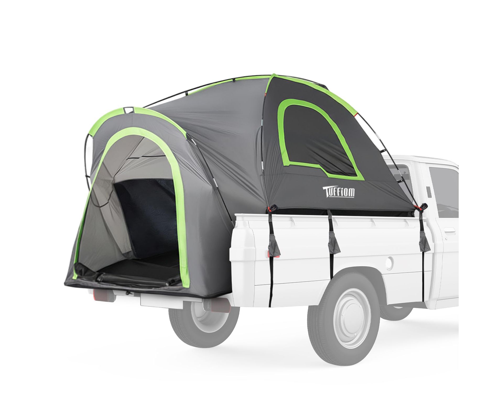 VINGLI Update 5.5-6ft Pickup Truck Tent for Camping, Truck Bed Tent with Reinforcement Fiberglass Poles, PU2000 Waterproof and Rainfly for 2 People