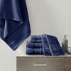 Vynxaria Navy Blue 6 Piece Turkish Cotton Bath Towel Set - 2 of 4