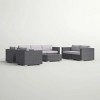 Outdoor Wicker Patio Conversation Set with Cushions, Modular Sectional Sofa and Coffee Table for Deck, Porch, or Backyard–The Pop Home - 4 of 4