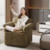 KWPZQEB 360¡ã Swivel Accent Chair, Modern Square Swivel Barrel Chairs with Pillow, Upholstered Sofa Arm Chairs for Bedroom, Reading, Office - 2 of 4