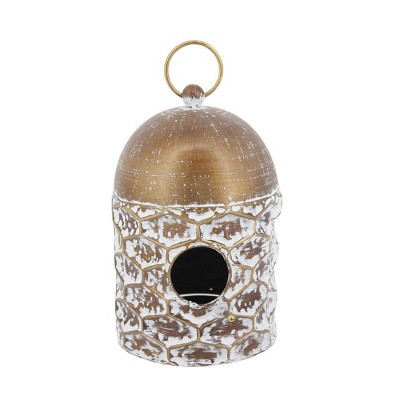 Transpac Metal Honeycomb Dome Birdhouse Home Decorations Spring