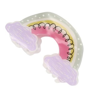 Unique Bargains Women's Fashion Cute Rainbow Clouds Hair Clips 3.62"x1.89"x1.26" Purple 1 Pc - 1 of 3