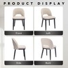 4/6 PCS Modern Dining Chairs   With Upholstered Fabric Kitchen Chairs , Ergonomic Hollowed-out Backrest for Dining Room, Cafe, or Home Office - 4 of 4