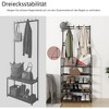 DOMETOUR 5-Tier Shoe Rack Shoe Storage for Entryway,Narrow Shoe Rack,Coat and Shoe Rack with 8 Hooks - 4 of 4