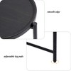 LIVAREEmlen Round Coffee Table with Storage Tray 2 Tier Oval End Tables Wooden Small Side Table for Living Room - 3 of 4