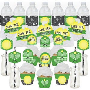 Big Dot of Happiness You Got Served - Tennis - Baby Shower or Tennis Ball Birthday Party Favors and Cupcake Kit - Fabulous Favor Party Pack - 100 Pc - 1 of 4