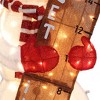 LuxenHome 3.5Ft Let-It-Snow Snowman Outdoor Holiday Decoration with Lights White, Red, Green, Black - 3 of 4