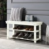 Oxford Utility Mudroom Bench with Shelves Ivory - Breighton Home: Solid Wood Legs, Entryway Seating - image 2 of 4