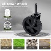 Racxily All-in-One 4-Wheel Trolley with Bench Seat and Dog Leash - Heavy Duty Foldable Trolley for Camping, Beach, Shopping - 4 of 4