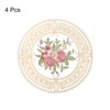 Unique Bargains Polyester Floral Pattern Vintage Lace Absorbent Coasters - 3 of 4