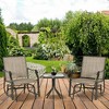 Resenkos Swing Glider Chair,  Outdoor Chair,3 Piece Outdoor Glider Chair with Coffee Table Bistro Set, 2 Patio Rocking Swing Chairs,  Mixed Brown - 2 of 4