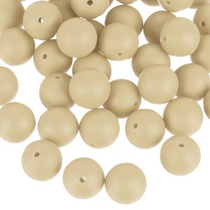 Unique Bargains Round Loose Silicone Beads for DIY Keychain Jewelry Making 50 Pcs - 1 of 4