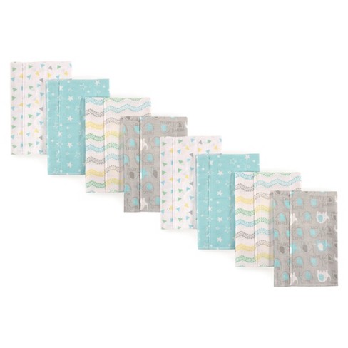 Couche Nouveau Né Luvable Friends Hudson Baby Flannel Burp Cloths - Foto 4