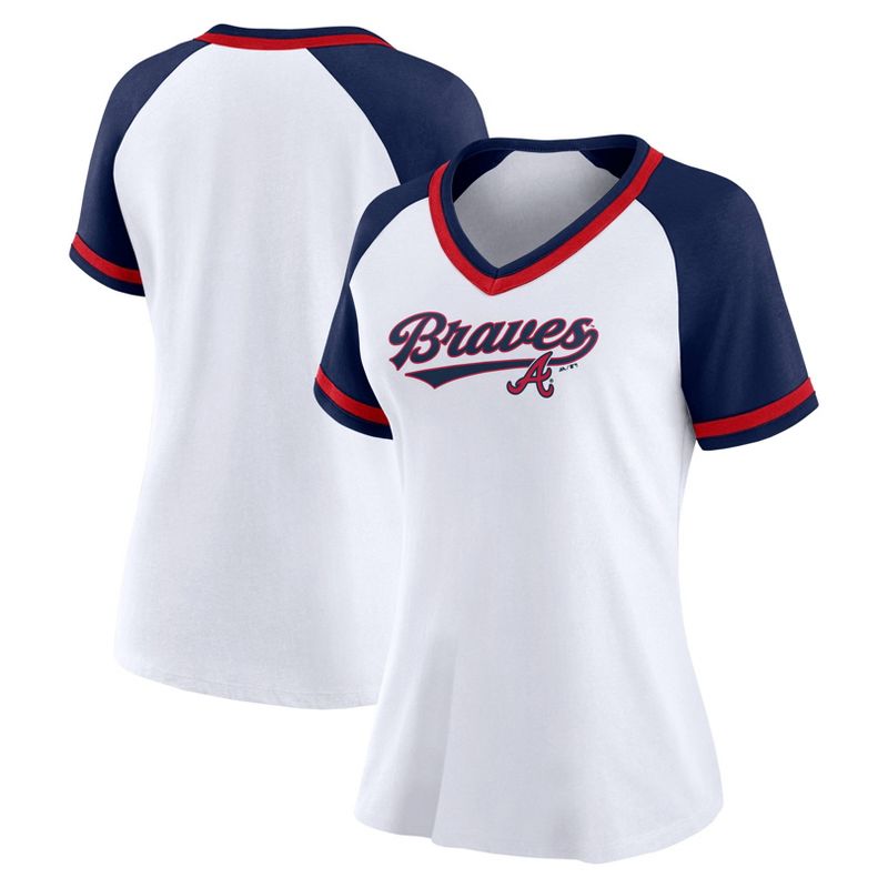 MLB Atlanta Braves Women&#39;s Jersey T-Shirt, 1 of 4
