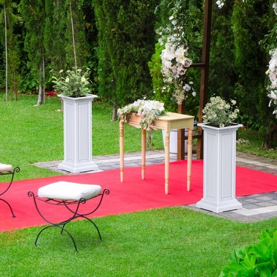 Dolonm Modern Pillar Plant Stand,Sturdy MDF for Indoor/Outdoor Use