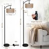 65"H Adjustable Height Standing Lamp With Remote 3 Color Temperatures For Living Room,Boho Style Floor Lamp With Rattan Shade For Bedroom-The Pop Home - 3 of 4