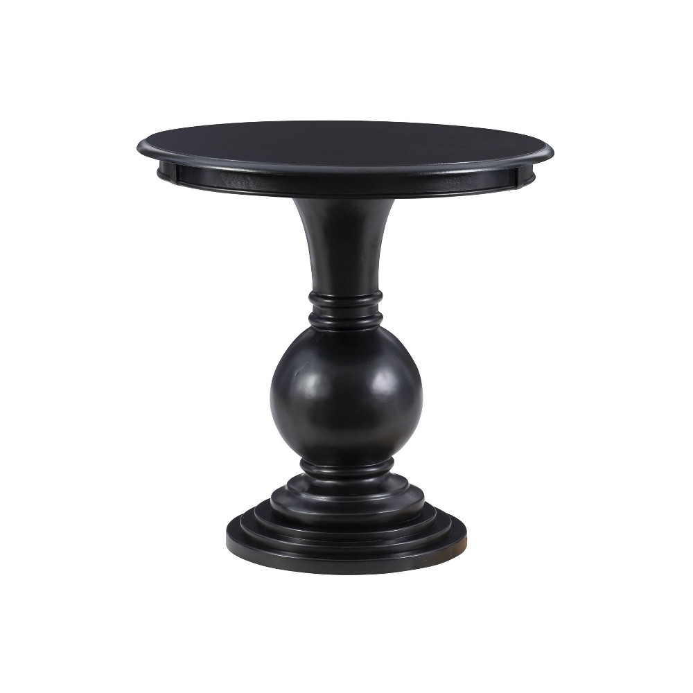 Photos - Coffee Table 26" Dante Traditional Round Accent Table Black - Powell