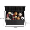 230 Gallon Resin Deck Box, Lockable Waterproof Ourdoor Storage Container for Pool Accessories, Patio and Garden Tools - 4 of 4