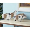 HomeRoots Set of Four Black And White Polyresin Farm Animal Figurines With Vases - 2 of 4