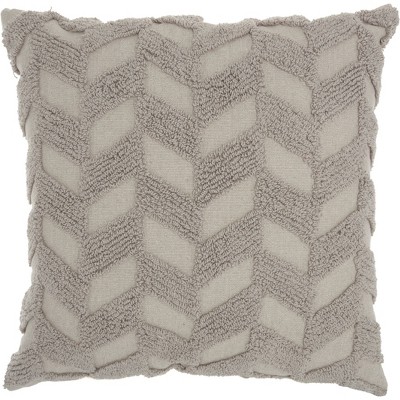 Life Styles Raised Throw Pillow Chevron Khaki - Mina Victory