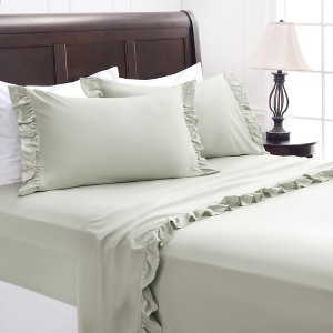 Chanasya Ruffle Microfiber Sheet Set - 1 of 4