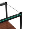 NicBex Side Table Set of 2 Simple End Table with Storage Shelf, Glass Tabletop and Black Legs 2-Piece Coffee Table for Living Room - 4 of 4