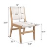 NicBex Dining Chairs Set of 2 PU Dining Chair No Armrest with Wooden Legs for Kitchen, Living Room, Bedroom - 3 of 4