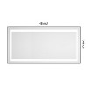 PAGED LED Bathroom Mirror with Front and Backlight, Wall Mounted Vanity Mirror with Aluminum Frame, Anti-Fog, Memory, 3 Colors - 3 of 4