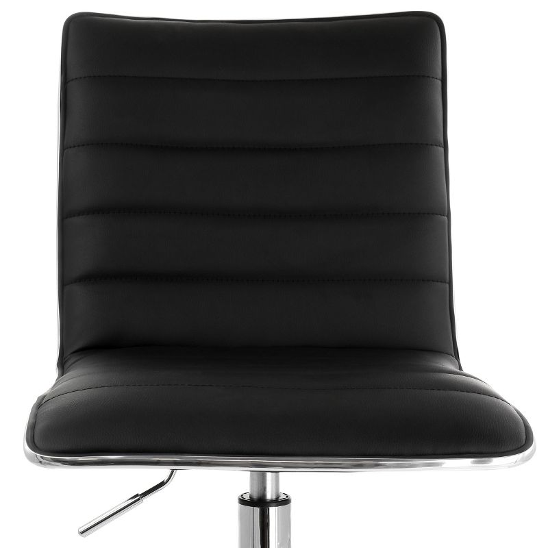 Elama Faux Leather Adjustable Rolling Office Chair in Black, 5 of 8