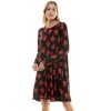 Harlow & Rose Womens Long Sleeve Christmas Print Dress - 4 of 4