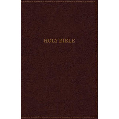 KJV, Thinline Bible, Large Print, Imitation Leather, Burgundy, Indexed, Red Letter Edition - by  Thomas Nelson (Leather Bound)