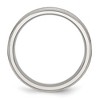 Black Bow Jewelry 6mm Stainless Steel Brushed Center Ridged Edge Standard Fit Band - 2 of 4