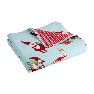 Gnome Holiday Quilted Throw Multi - Merry & Bright