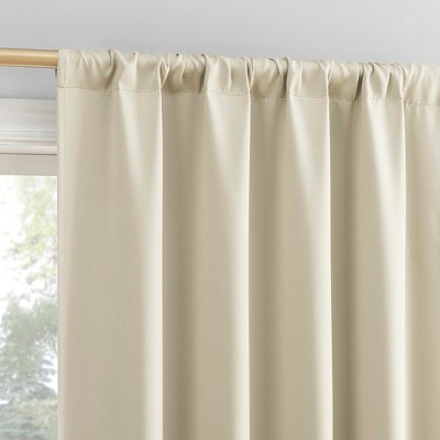 Cream Blackout Rod Pocket Curtain Panel 40" x 84"