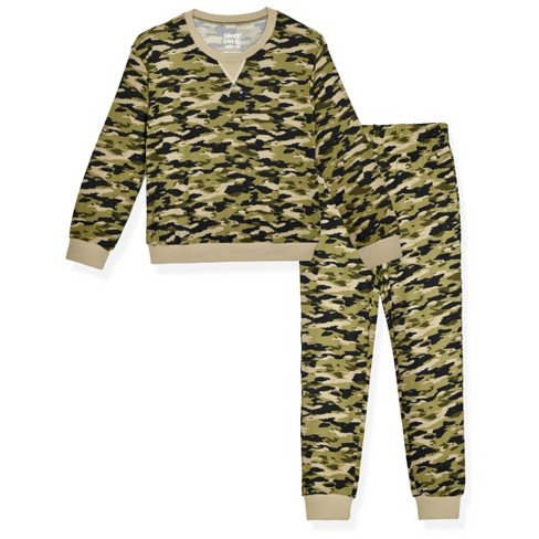 Sleep On It Boys Hacci Pajamas 2 Pc. Set, Camo