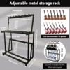 Multi Guitar Stand, Folding 14 Standing Floor Multiple Guitars Display Rack, Adjustable Guitar Storage Holder with Soft Sponge - 3 of 4