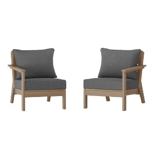 WestinTrends Avalon Outdoor Patio HDPE Sectional Sofa with Patio Cushions - 1 of 4