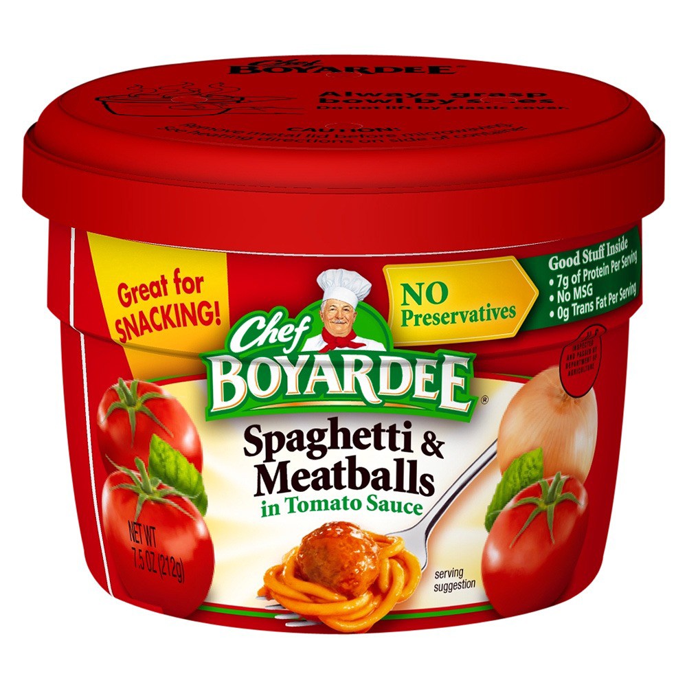 UPC 064144047178 product image for Chef Boyardee Spaghetti with Meatballs Cup 7.5 oz | upcitemdb.com