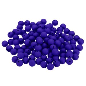 Unique Bargains Smooth Bulk  Silicone Beads for Keychain Bracelets Jewelry Making 120 Pcs - 1 of 4